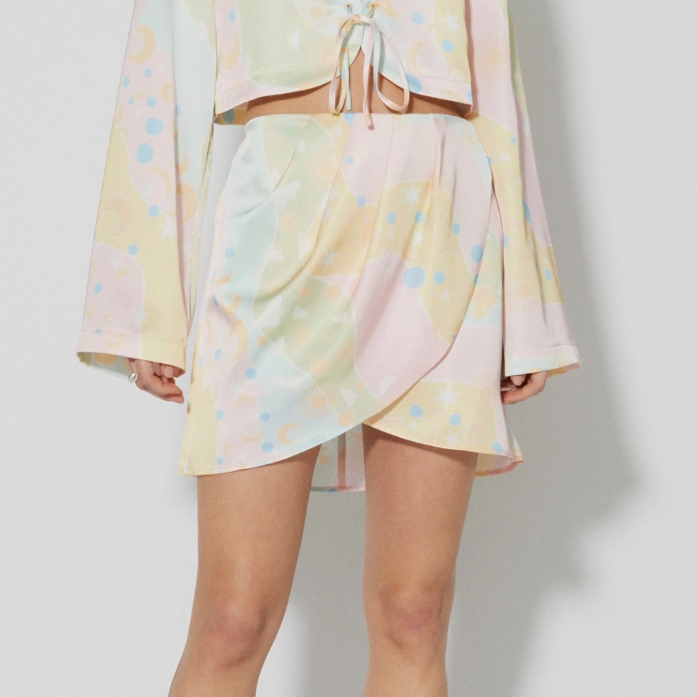 NWT Something New Claudia Faux Wrap Miniskirt - Summer Festival Skirt
